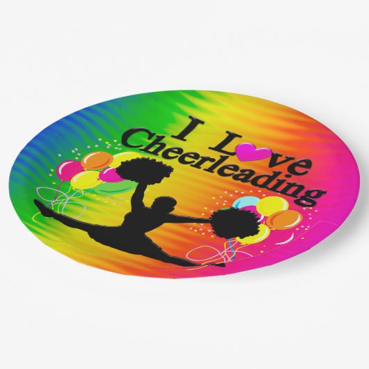 IK HOU VAN CHEERLEADERENDE PAPIEREN BORDEN PAPIEREN BORDJE (Gekanteld)