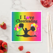 IK HOU VAN CHEERLEADERENDE PAPIEREN SERVETTEN (Insitu)