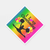 IK HOU VAN CHEERLEADERENDE PAPIEREN SERVETTEN (Hoek)