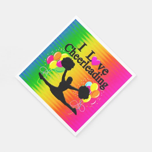 IK HOU VAN CHEERLEADERENDE PAPIEREN SERVETTEN (Hoek)