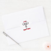 Ik hou van cheerleaders ster sticker (Envelop)