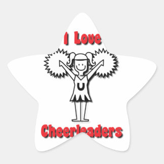 Ik hou van cheerleaders ster sticker