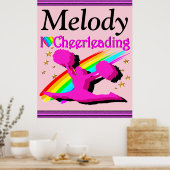  IK HOU VAN CHEERLEADING GEPERSONALISEERD POSTER (Keuken)