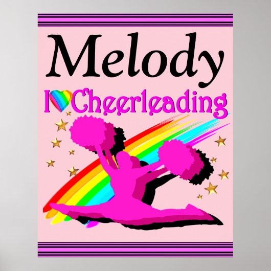  IK HOU VAN CHEERLEADING GEPERSONALISEERD POSTER (Voorkant)