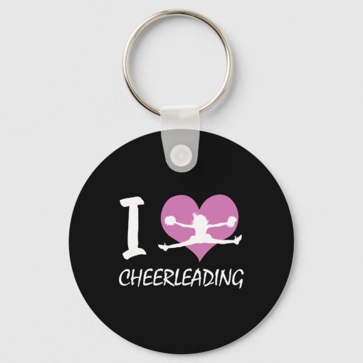 Ik hou van Cheerleading Schattig Cheerleading Cade Sleutelhanger (Voorkant)