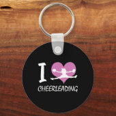 Ik hou van Cheerleading Schattig Cheerleading Cade Sleutelhanger (Voorkant)