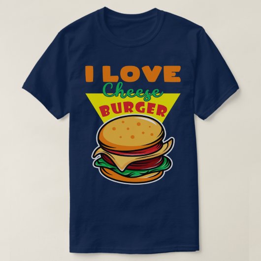 Ik hou van Cheese Burger T-shirt (Design voorkant)