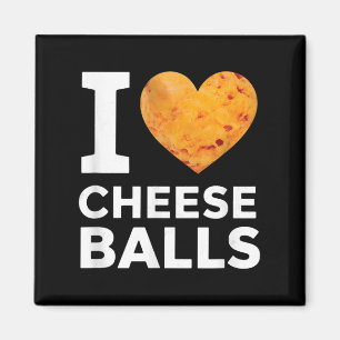 Ik hou van Cheese Funny Cheeseball Snack Food Love Magneet