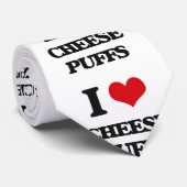 Ik hou van Cheese Puffs Stropdas (Opgerold)