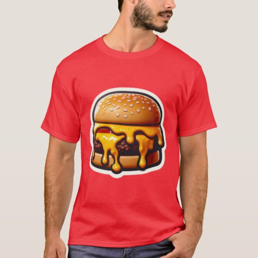 IK HOU VAN CHEESEBURGER 6 T-SHIRT (Voorkant)