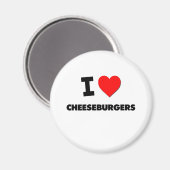 Ik hou van Cheeseburgers Magneet (Voorkant / Achterkant)