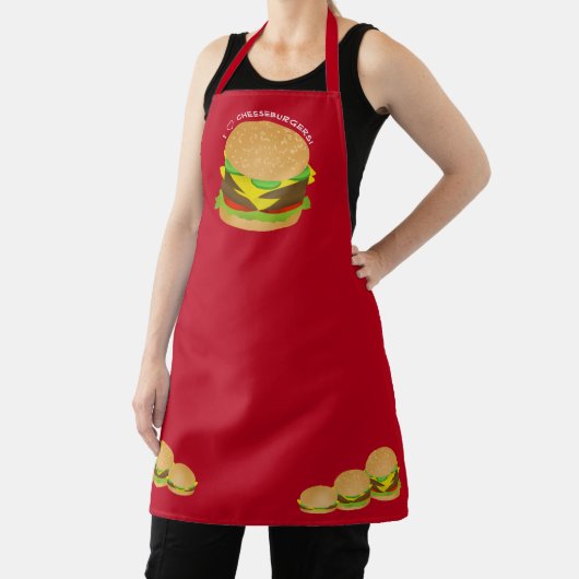 Ik hou van Cheeseburgers Schort (Insitu)