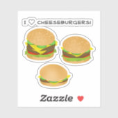 Ik hou van Cheeseburgers Sticker (Vel)