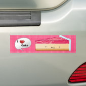 Ik hou van Cheesecake Bumpersticker (Op auto)