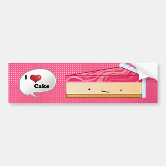 Ik hou van Cheesecake Bumpersticker (Voorkant)