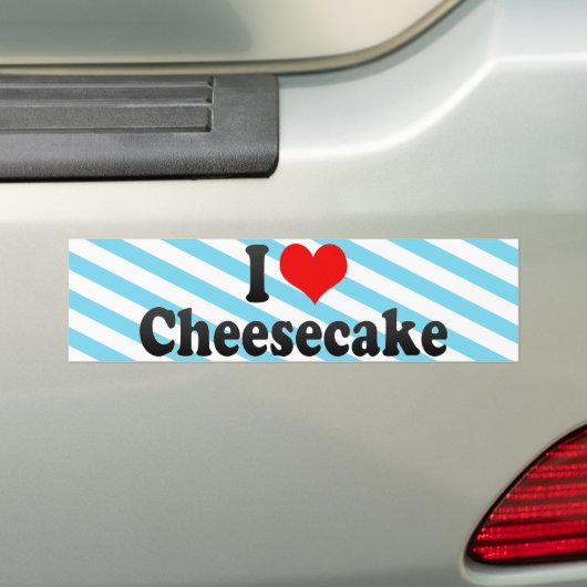 Ik hou van Cheesecake Bumpersticker (Op auto)