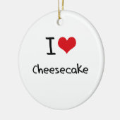 Ik hou van Cheesecake Keramisch Ornament (Links)