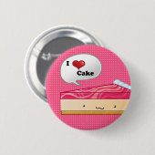 Ik hou van Cheesecake Ronde Button 5,7 Cm (Voorkant /achterkant)