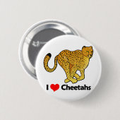 Ik hou van Cheetahs Ronde Button 5,7 Cm (Voorkant /achterkant)