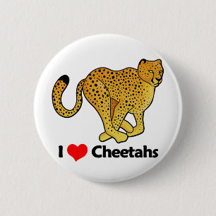Ik hou van Cheetahs Ronde Button 5,7 Cm