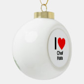 Ik hou van chef-petten keramische bal ornament (Links)