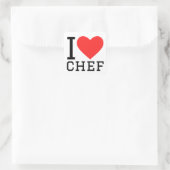 Ik hou van chef vierkante sticker (Tas)