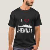 Ik hou van Chennai Madras Tamil Tamilnadu T-shirt (Voorkant)