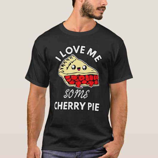 Ik hou van Cherry Pie Funny Cute Chef Baker Ba T-shirt (Voorkant)