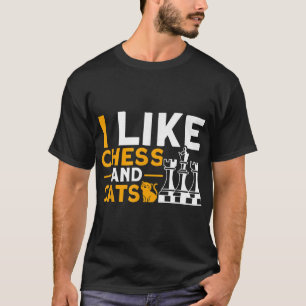 Ik hou van Chess en Cats Chess Player T-shirt