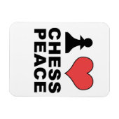 Ik hou van Chess Peace koelkast magneet (Horizontaal)