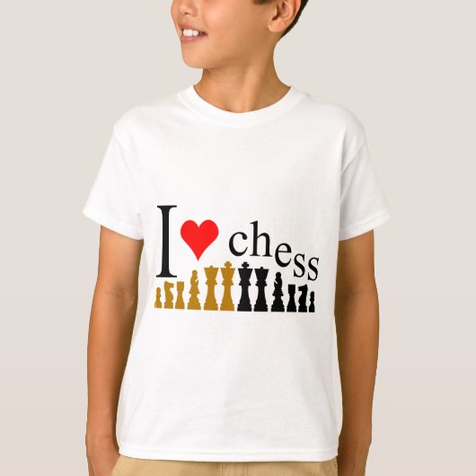 Ik hou van Chess T-shirt (Voorkant)