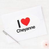 ik hou van cheyanne ovale sticker (Envelop)