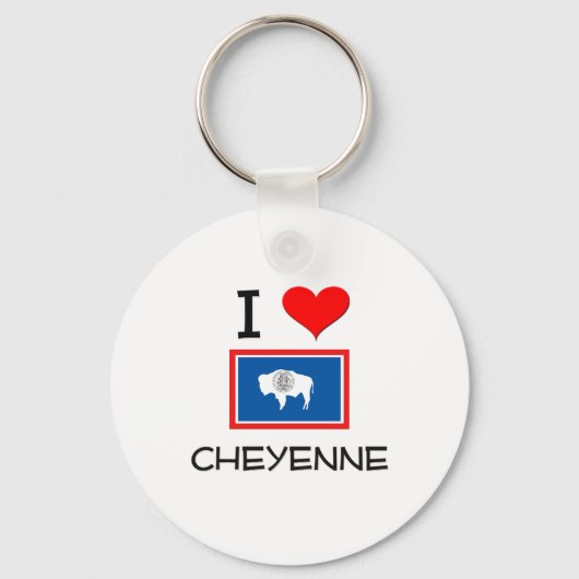 Ik hou van Cheyenne Wyoming Sleutelhanger (Voorkant)