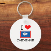 Ik hou van Cheyenne Wyoming Sleutelhanger (Voorkant)