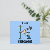 Ik hou van Chicago Briefkaart (Staand voorkant)