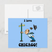 Ik hou van Chicago Briefkaart (Voorkant / Achterkant)