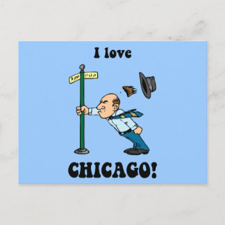 Ik hou van Chicago Briefkaart