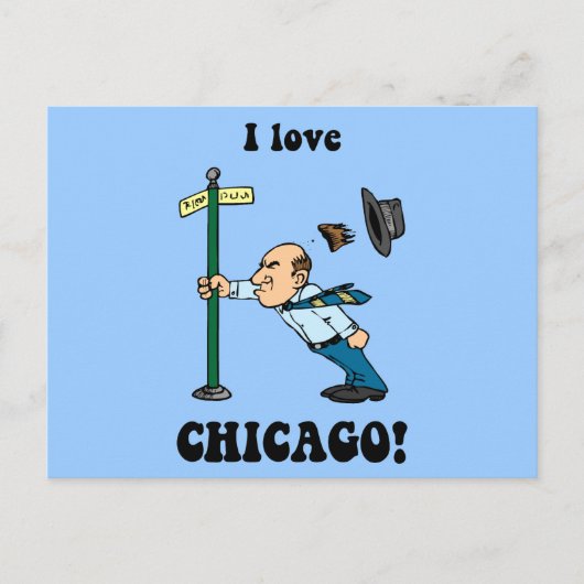 Ik hou van Chicago Briefkaart (Voorkant)