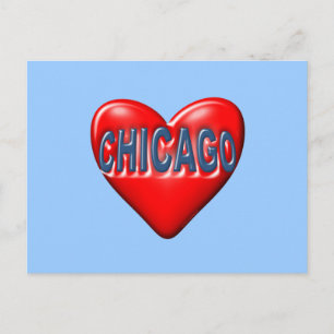 Ik hou van Chicago Briefkaart