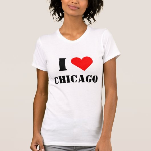 Ik hou van Chicago Heart T-Shirt (Voorkant)