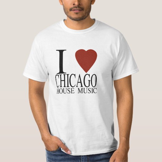 Ik hou van Chicago House Music T-shirt (Voorkant)