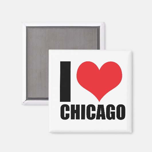 Ik hou van Chicago Magneet (Voorkant / Achterkant)