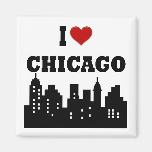 Ik hou van Chicago Magneet (Voorkant)