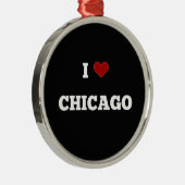 Ik hou van Chicago Metalen Ornament (Rechts)