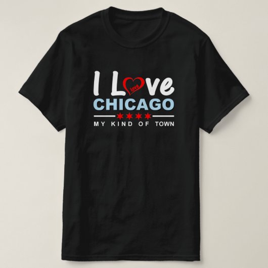 Ik hou van Chicago, mijn soort stad, Illinois T-shirt (Design voorkant)