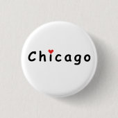 Ik hou van Chicago Ronde Button 3,2 Cm (Voorkant)