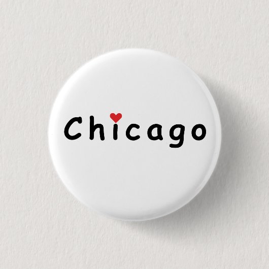 Ik hou van Chicago Ronde Button 3,2 Cm (Voorkant)