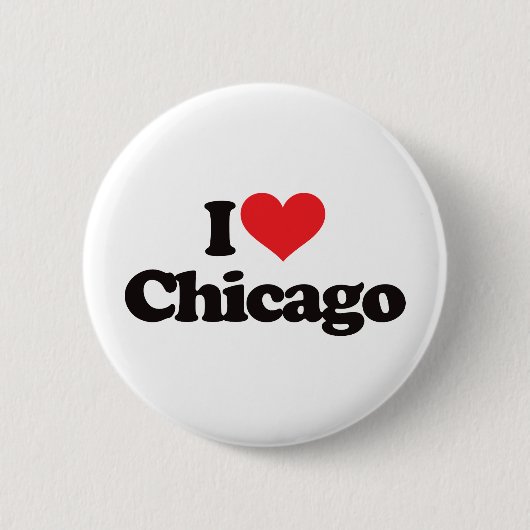 Ik hou van Chicago Ronde Button 5,7 Cm (Voorkant)
