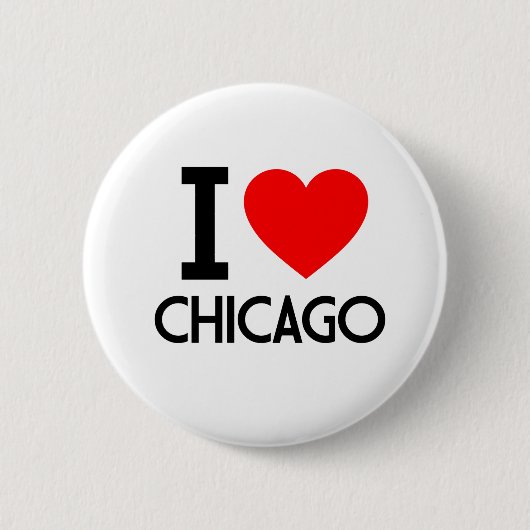 Ik hou van Chicago Ronde Button 5,7 Cm (Voorkant)