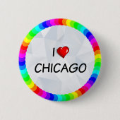 Ik hou van Chicago Ronde Button 5,7 Cm (Voorkant)